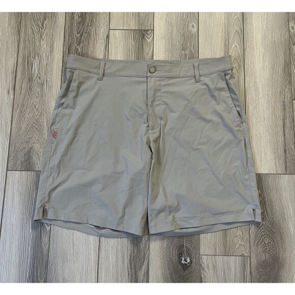RHONE Shorts Size 36 Mens Performance Golf Stretch Beige 7.5" Inseam - Picture 1 of 10